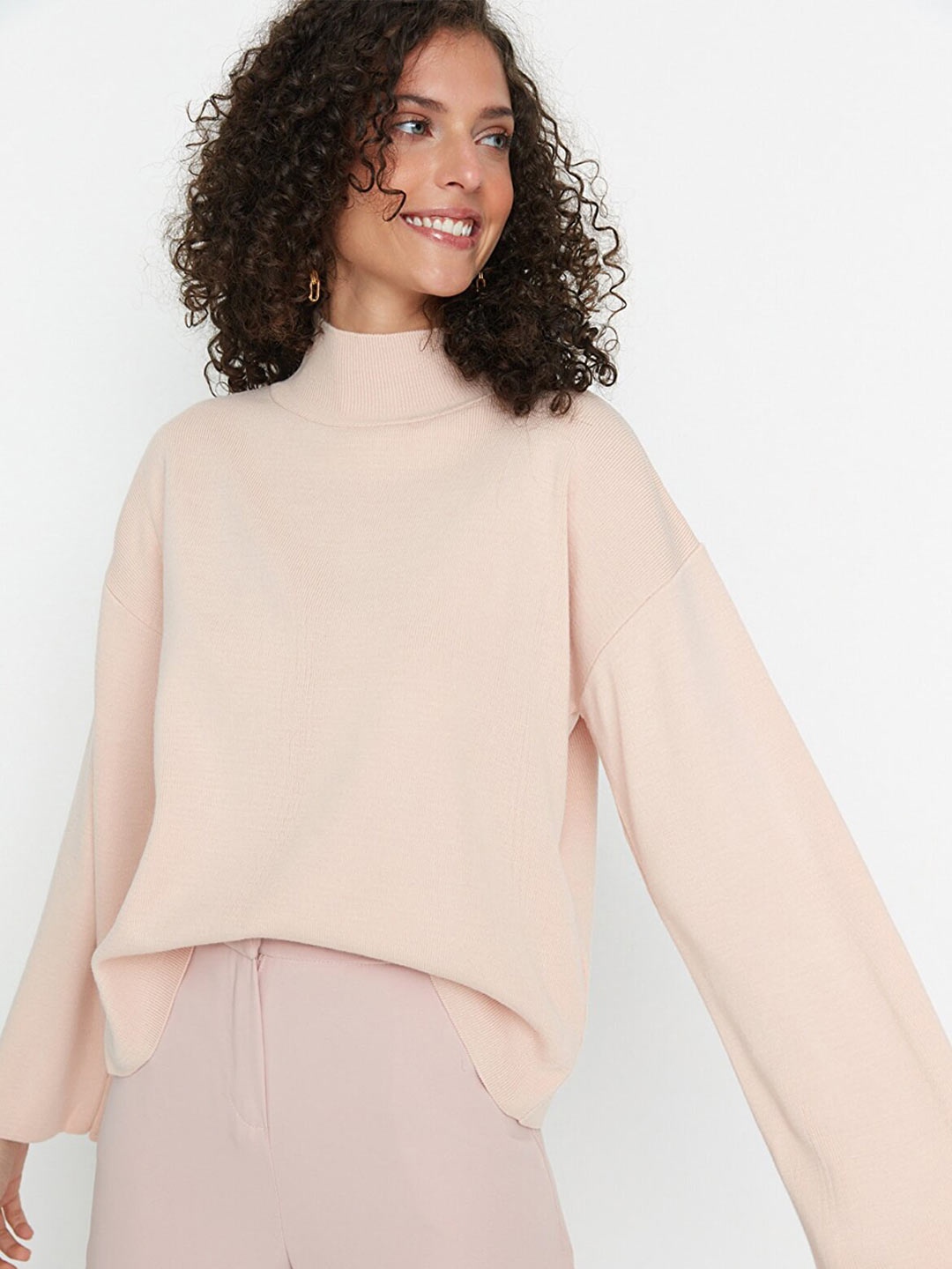 

Trendyol Women Peach-Coloured Pullover