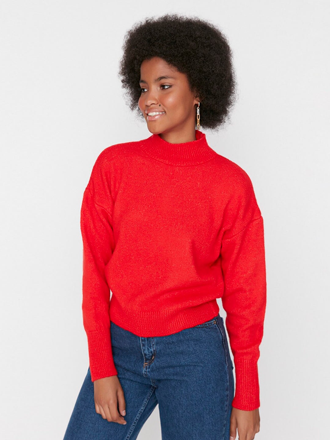 

Trendyol Women Red Acrylic Pullover