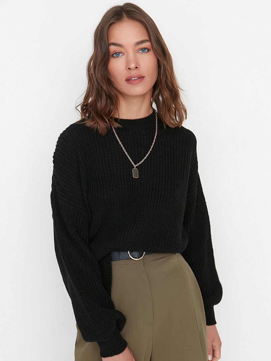 

Trendyol Women Black Pullover