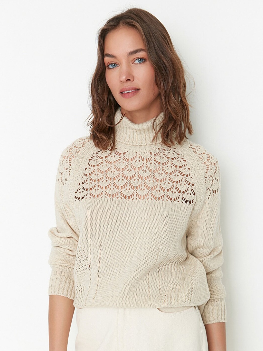 

Trendyol Women Beige Pullover