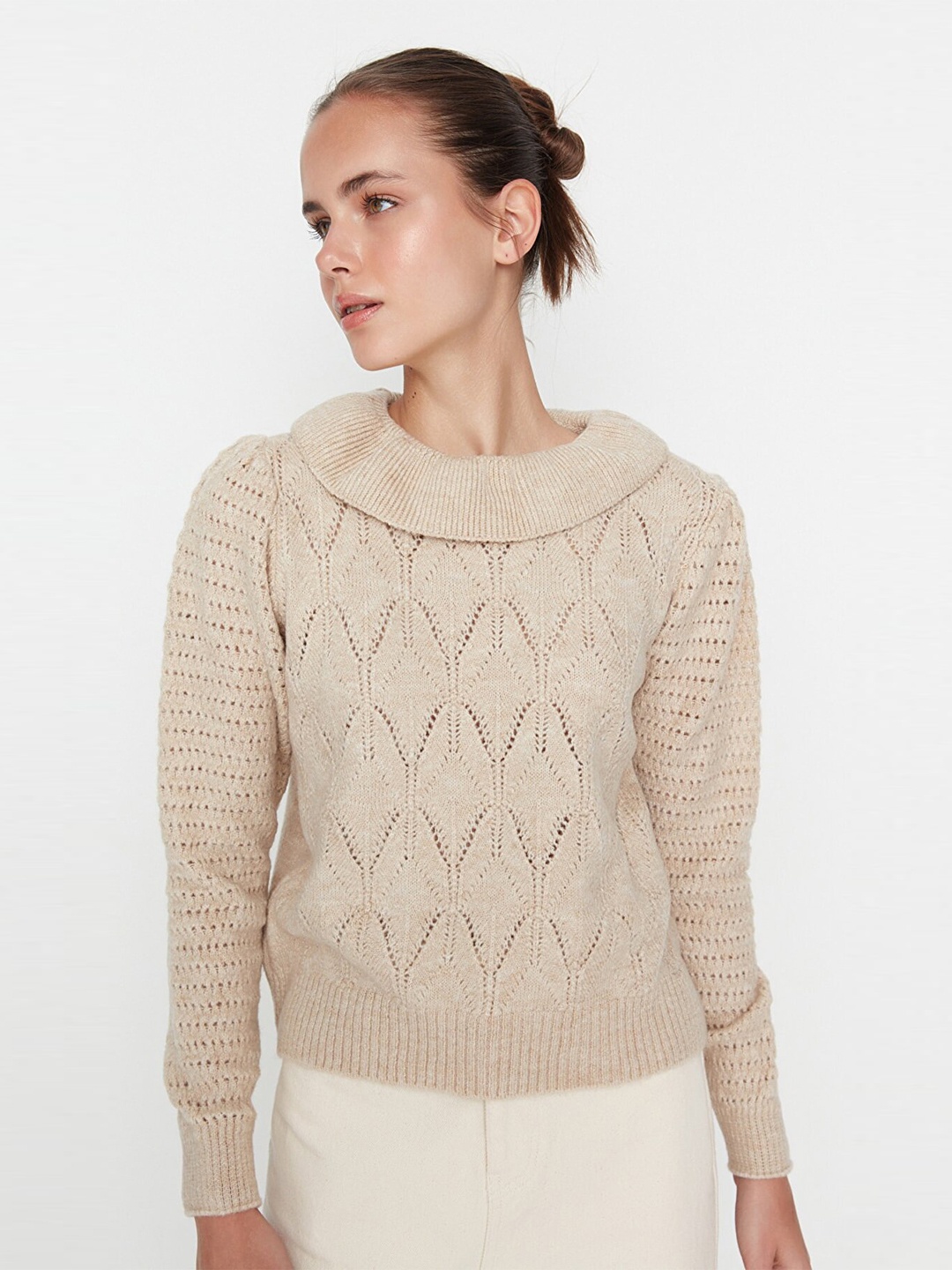 

Trendyol Women Beige Pullover