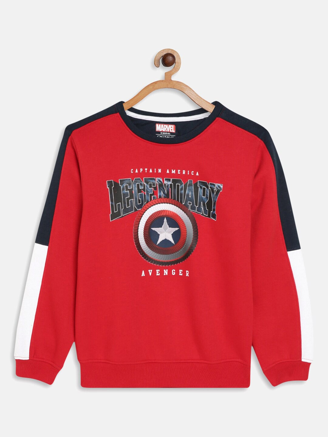 

Octave Boys Red Printed Fleece Sweatshirt