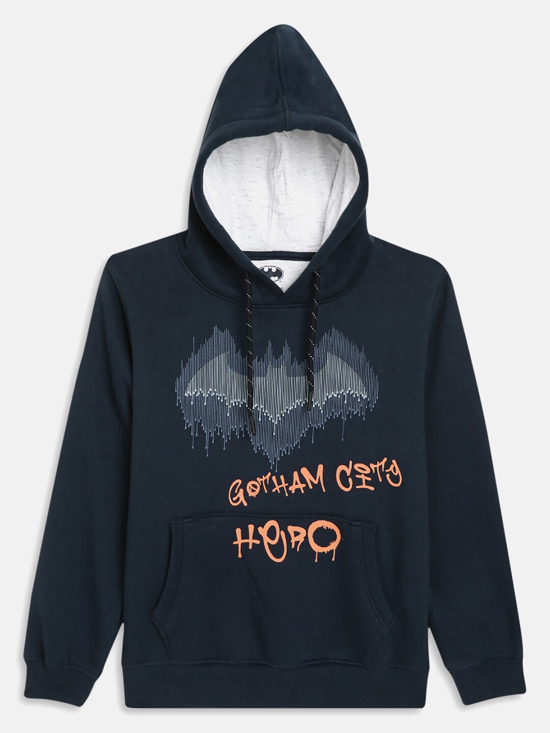 

Octave Boys Navy Blue Printed Fleece Hooded Sweatshirt