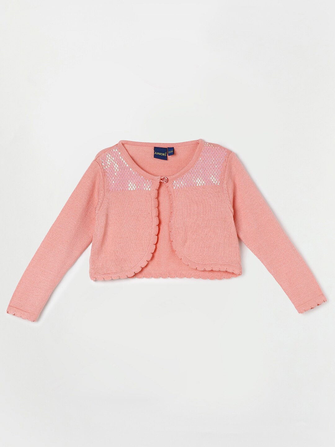 

Juniors by Lifestyle Girls Peach With Embellished Detail Sweater
