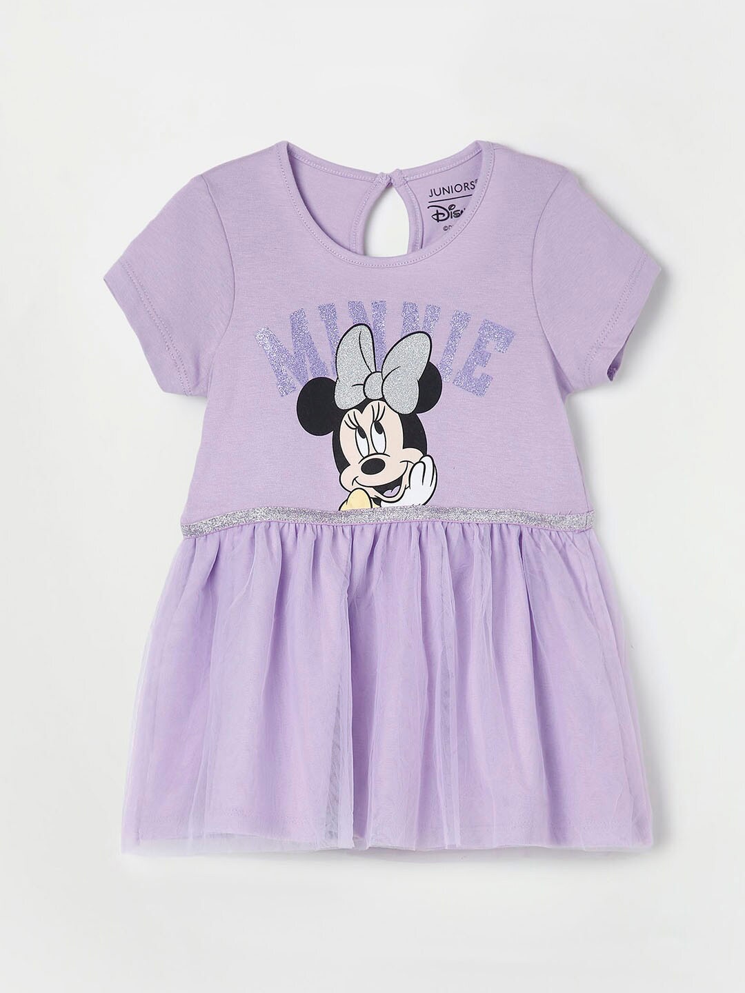 

Juniors by Lifestyle Girls Lavender Minnie Printed Cotton Dress