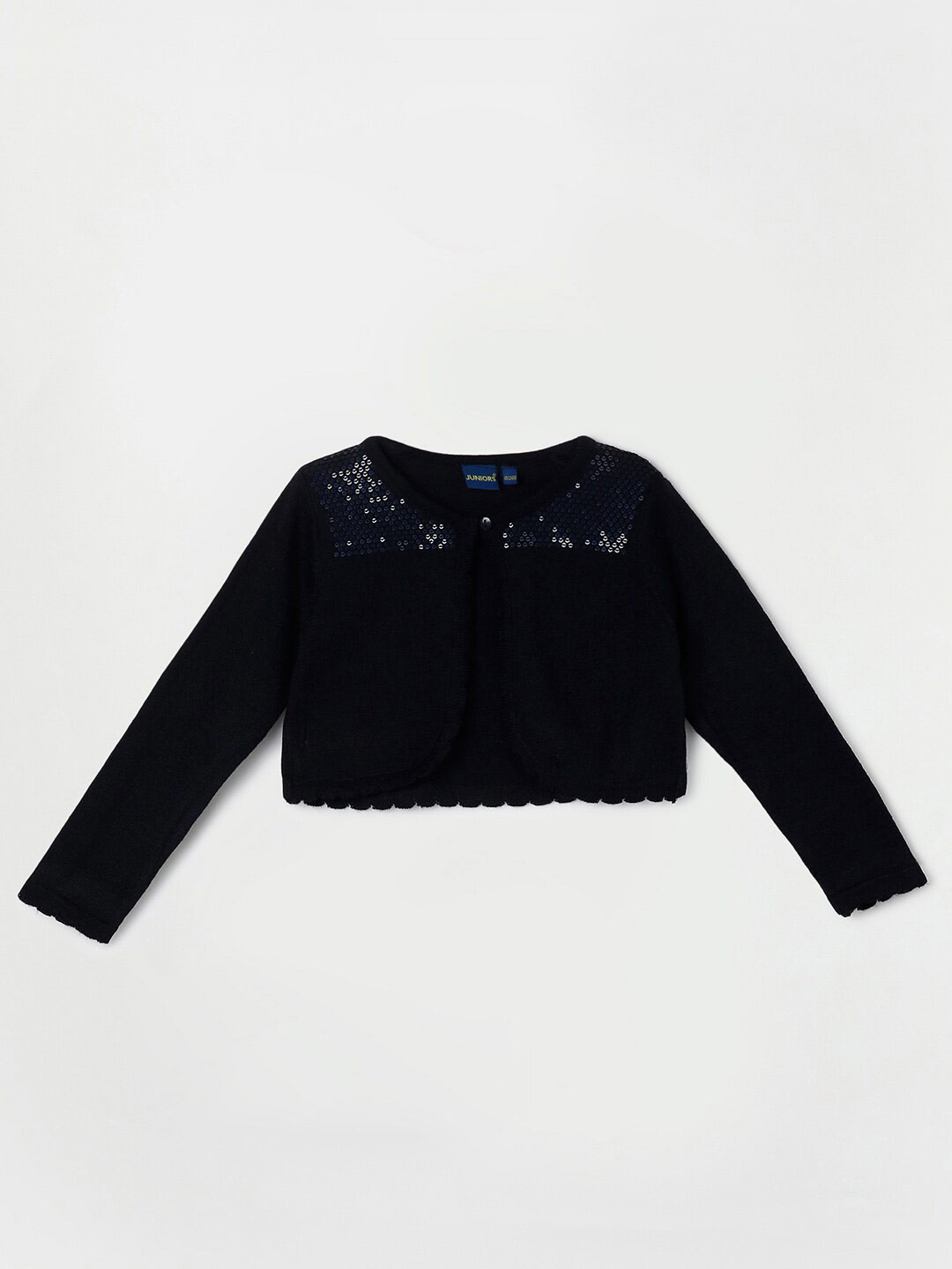 

Juniors by Lifestyle Girls Black with Embellished Detail Sweater