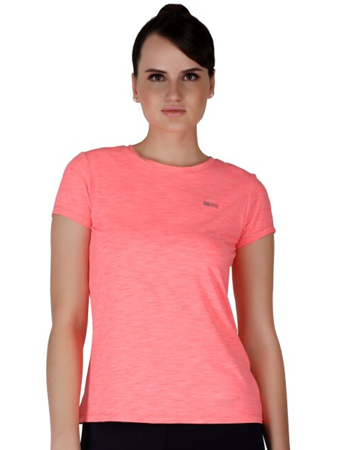 

La Aimee Women Pink Cotton T-shirt