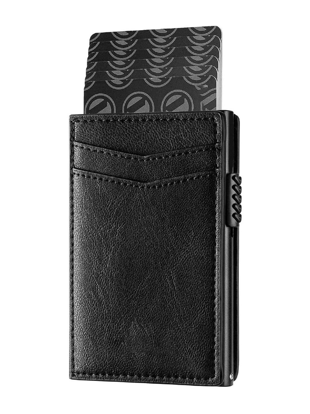 

VOGARD Unisex Black Leather Card Holder