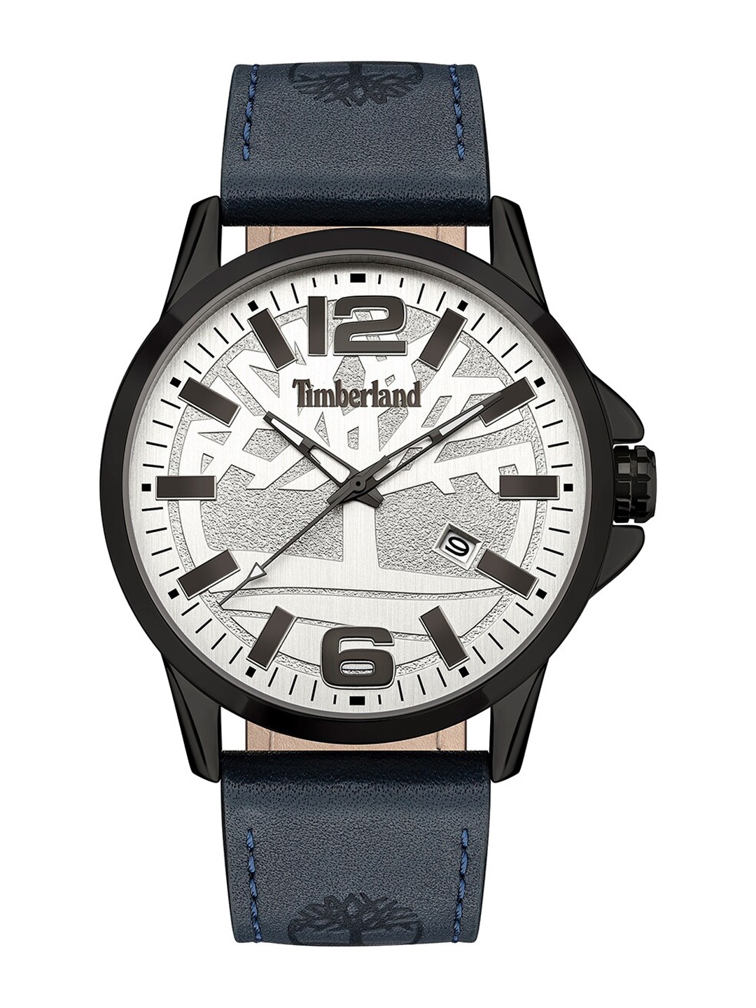 

Timberland Men Silver-Toned Dial & Blue Leather Strap Analogue Watch TDWJB2004202