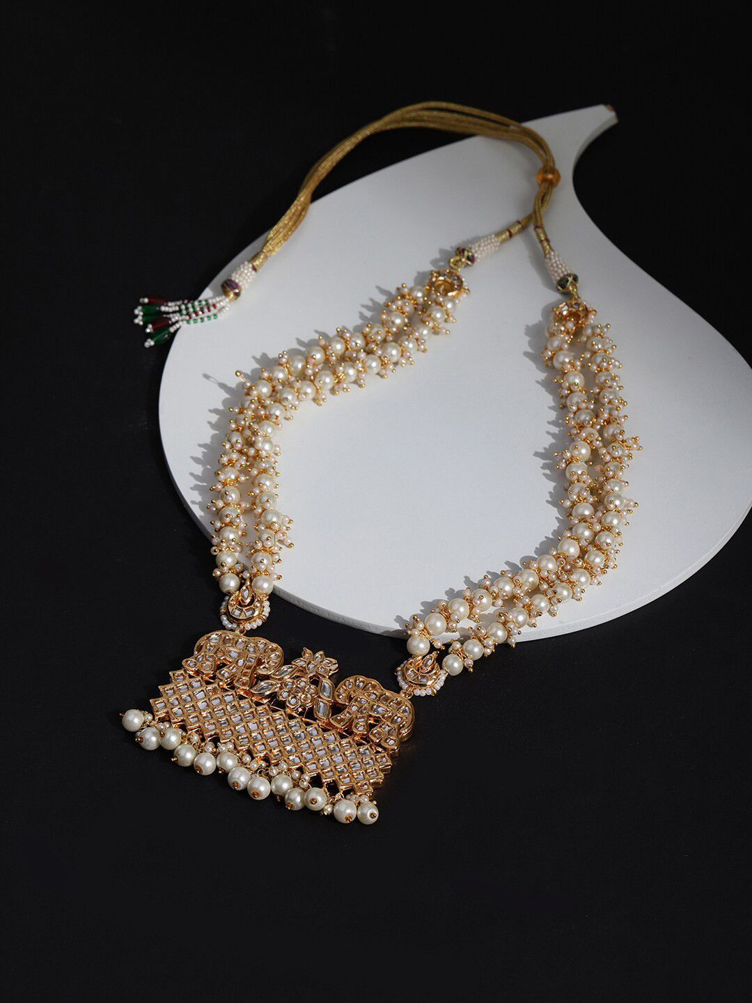 

Ruby Raang Gold-Toned & White Brass Gold-Plated Necklace