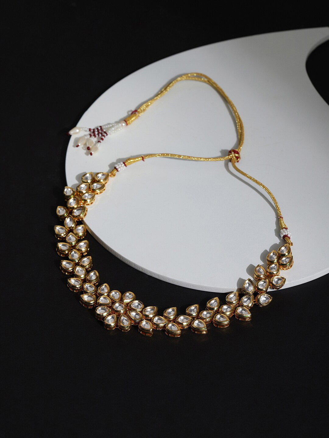 

Ruby Raang White Brass Gold-Plated Necklace
