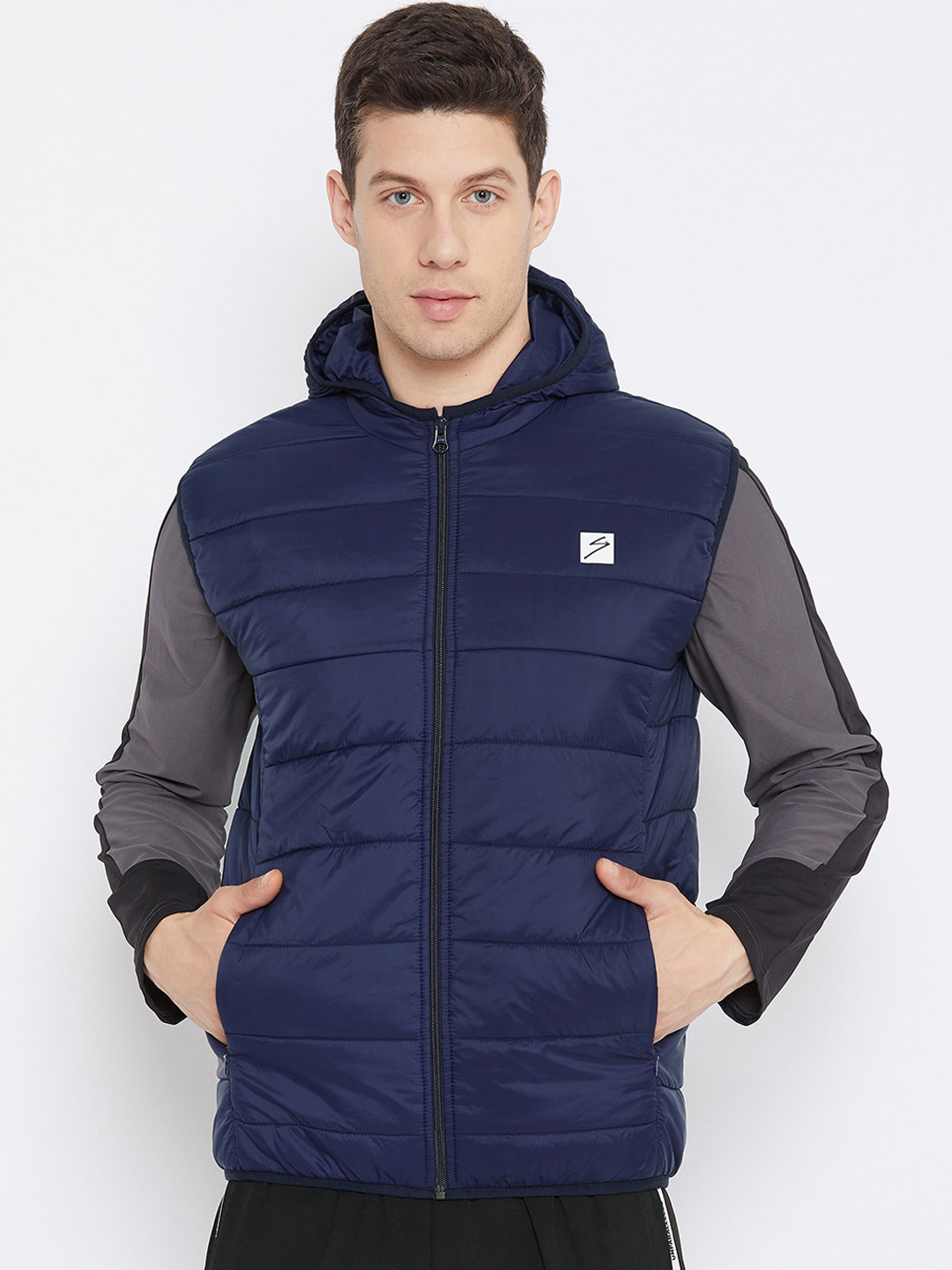 

UNPAR Men Blue Solid Padded Jacket