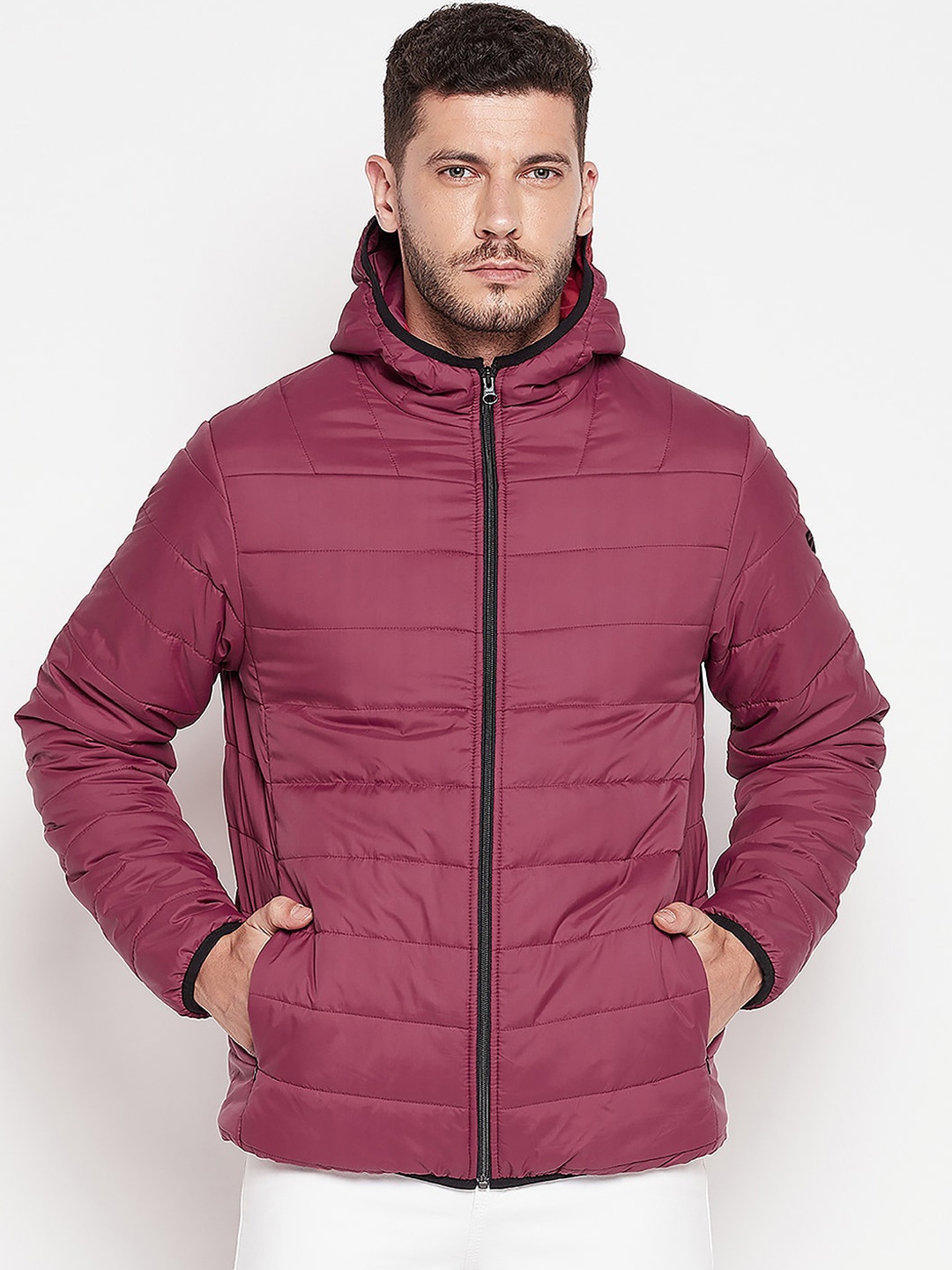 

UNPAR Men Maroon Solid Puffer Jacket