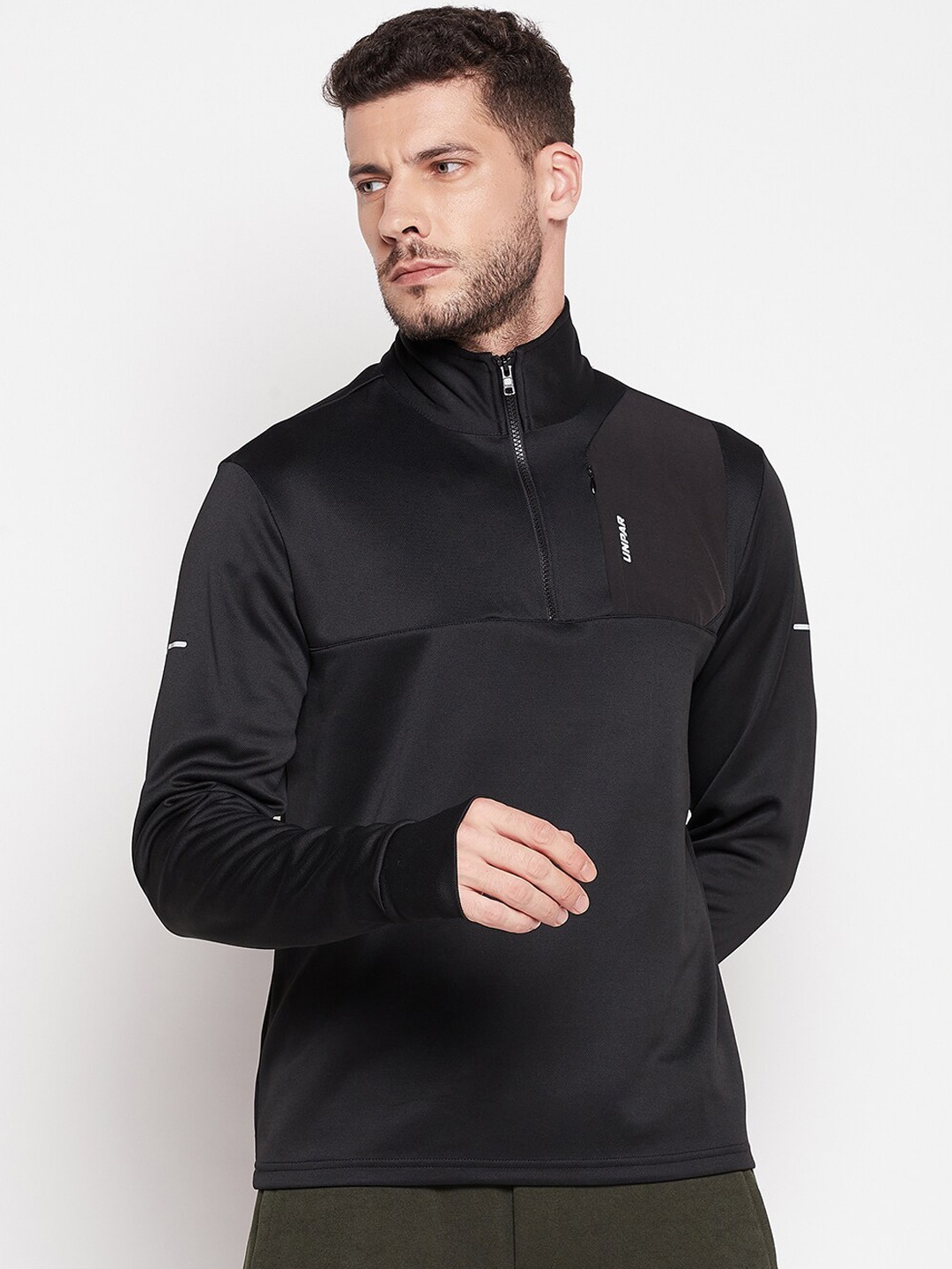 

UNPAR Men Black Solid Sporty Jacket