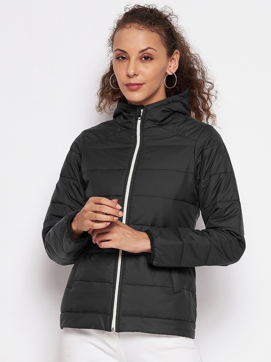 

UNPAR Women Grey Padded Jacket