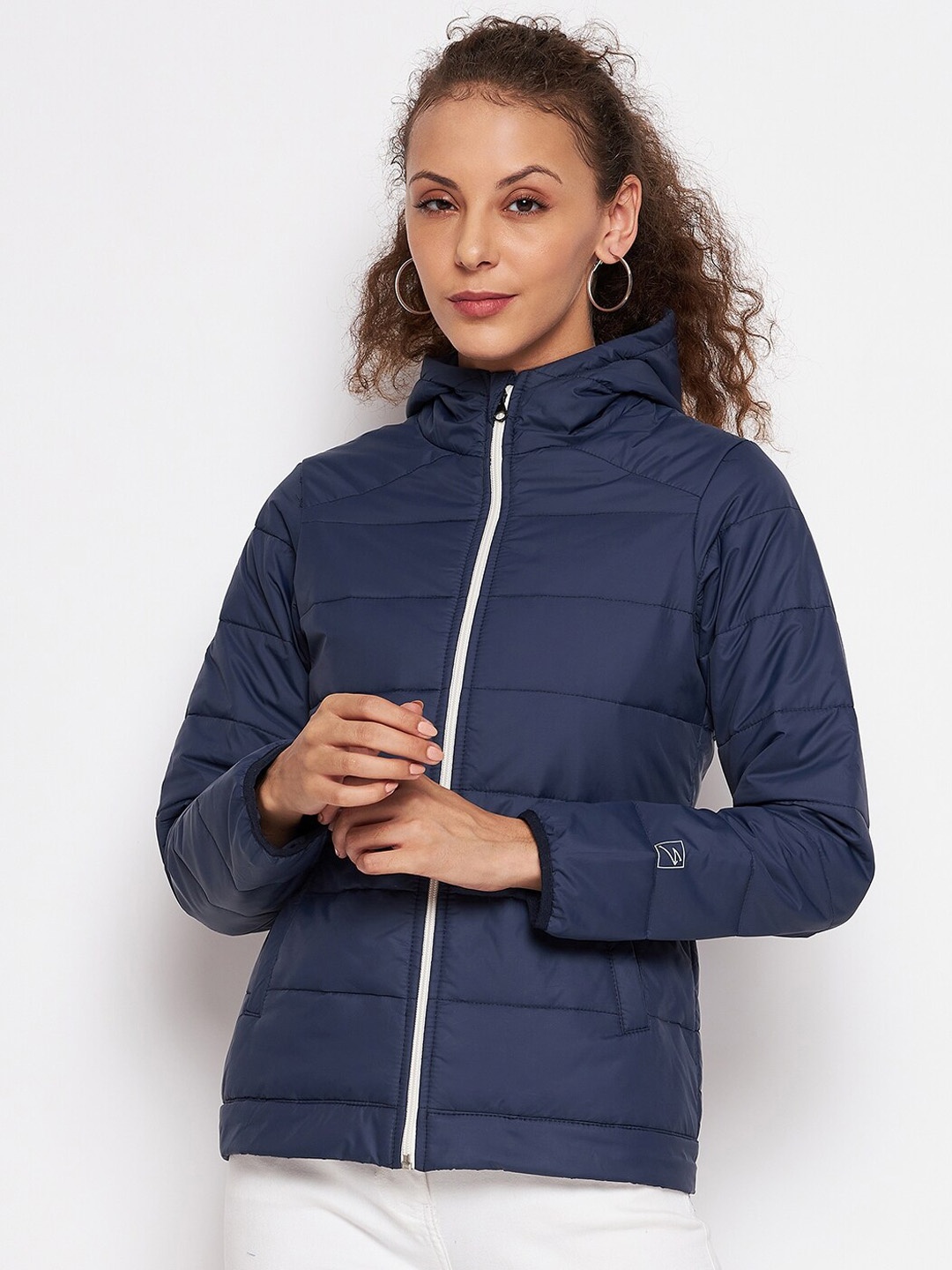 

UNPAR Women Navy Blue Padded Jacket