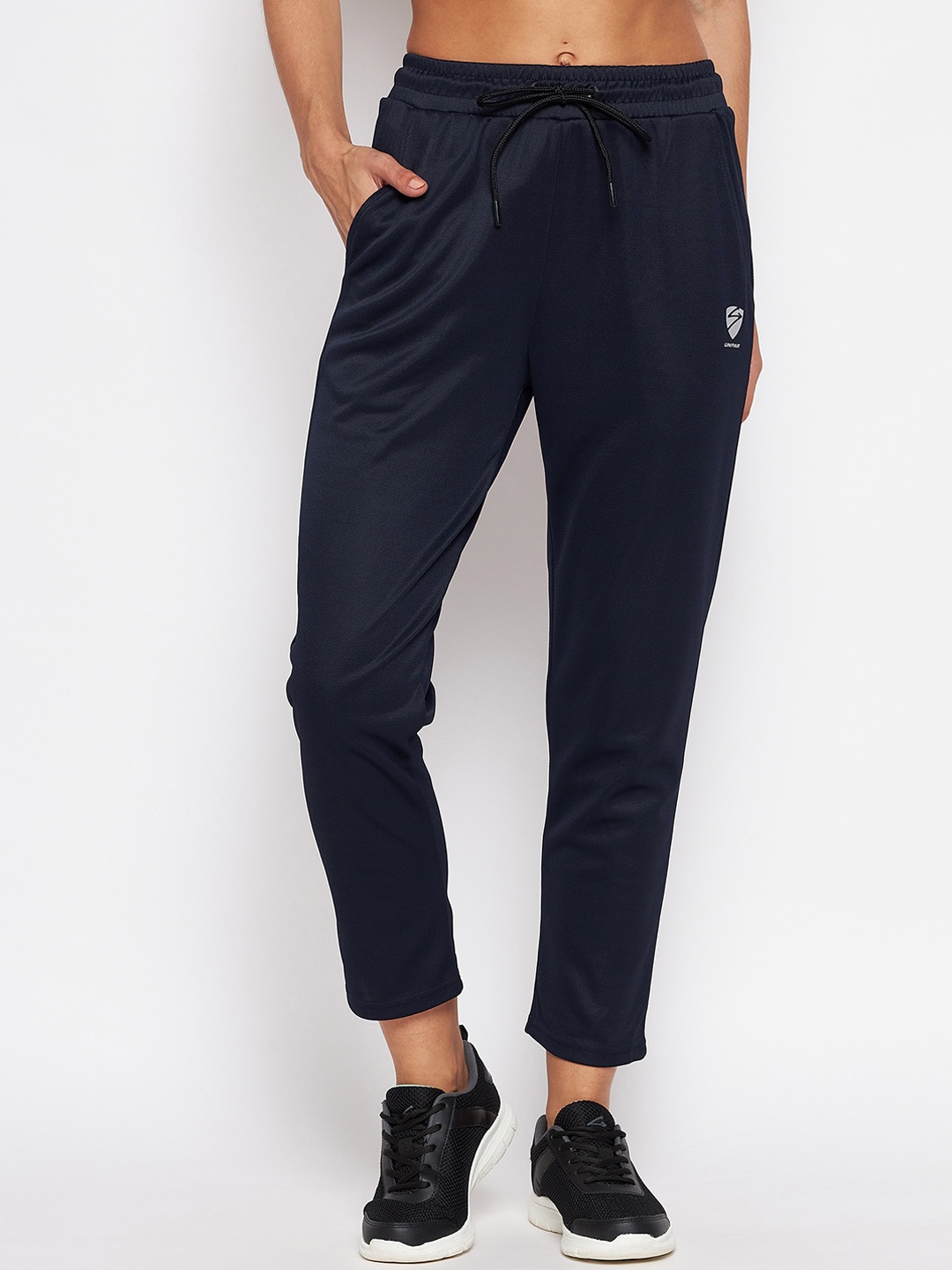 

UNPAR Women Navy Blue Solid Track Pants