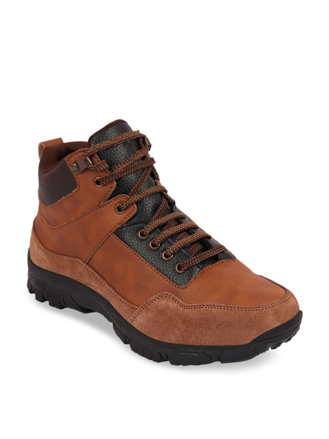 

FAUSTO Men Tan Brown Solid Hiking Boots