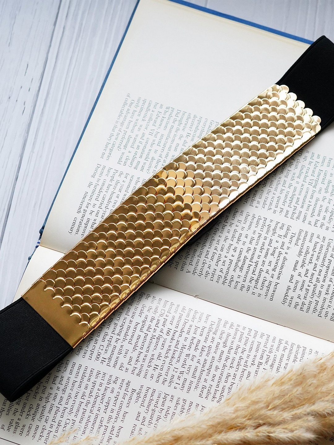 

Diva Dale Women Black & Gold-Toned Embellished Belt