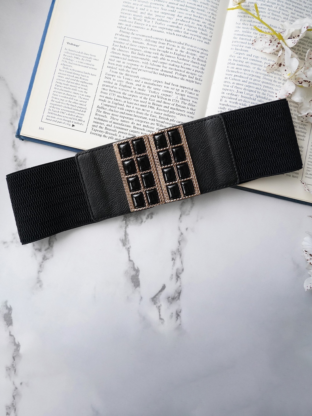 

Diva Dale Women Black Textured Belt