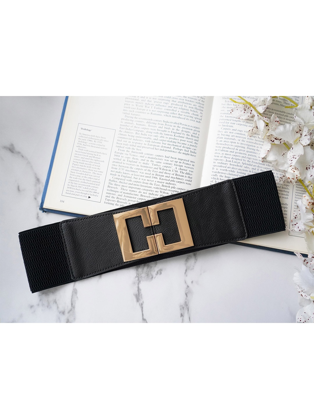 

Diva Dale Women Black Textured Belt