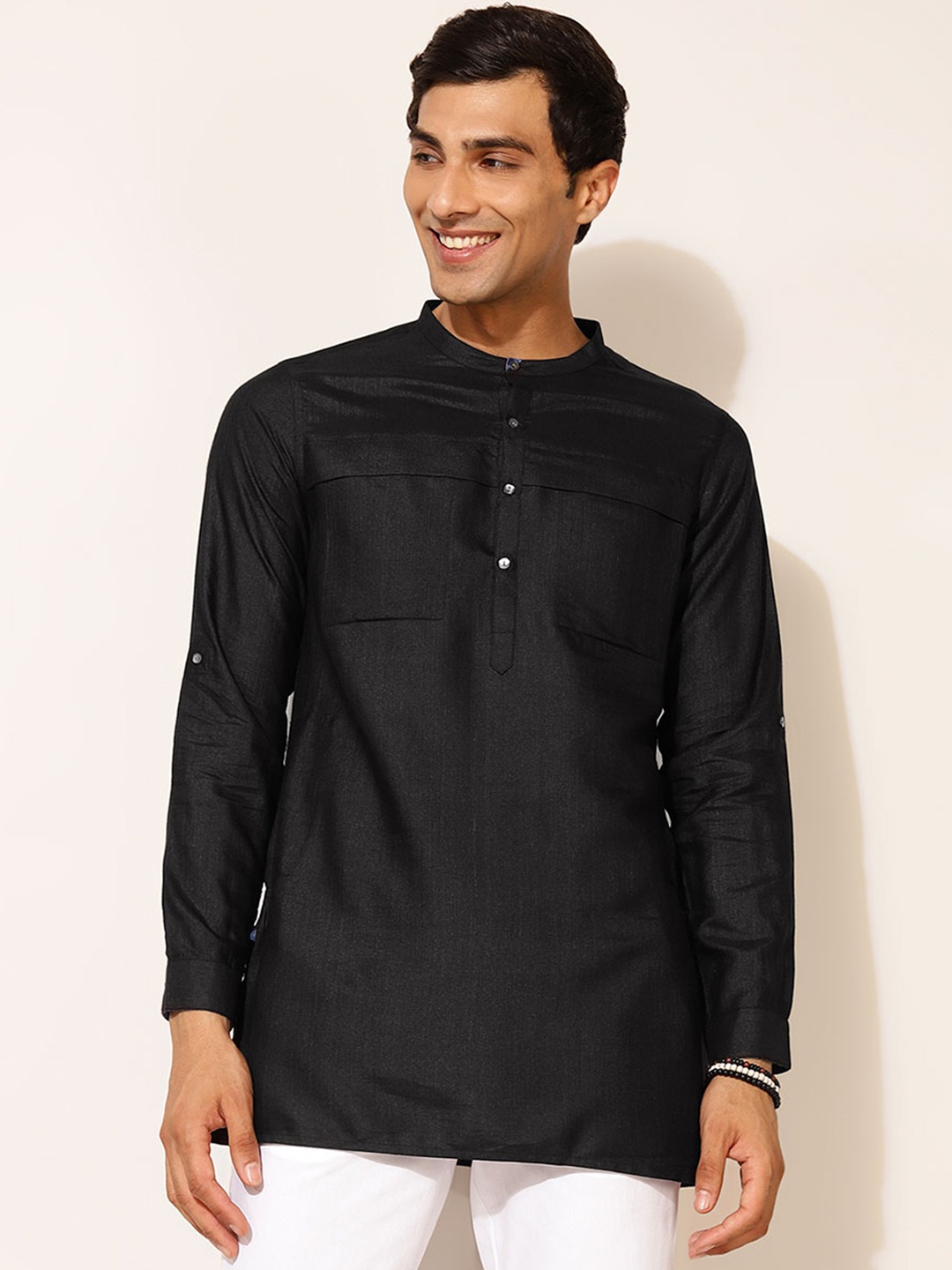 

Fabindia Men Black Short Kurta