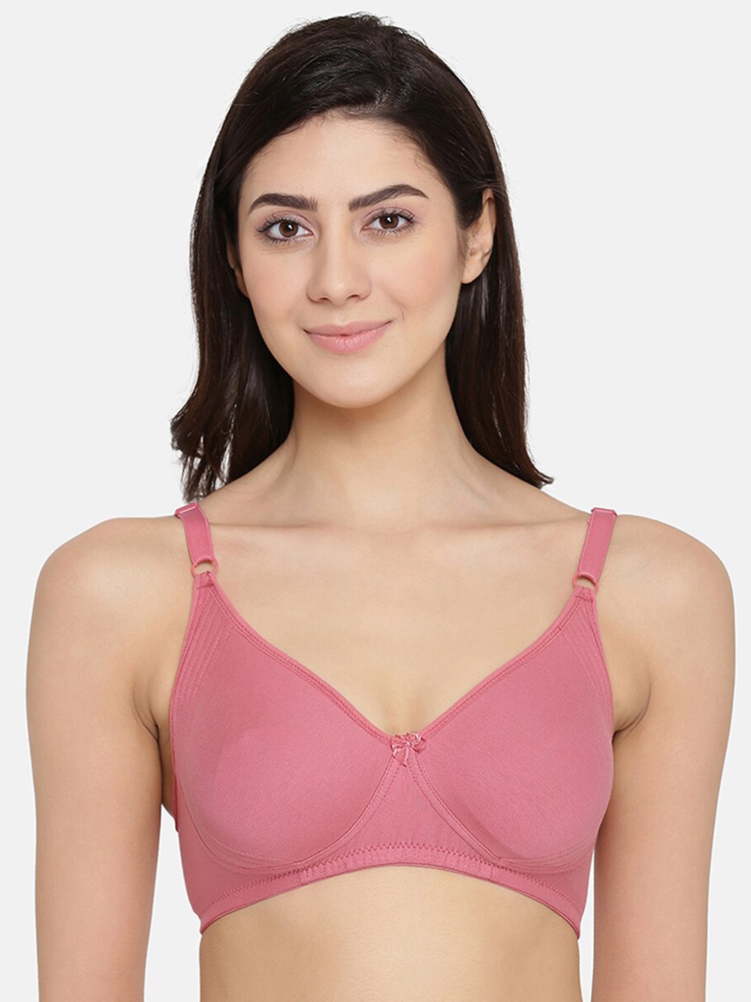 

Clovia Pink Non-Padded Non-Wired T-Shirt Bra