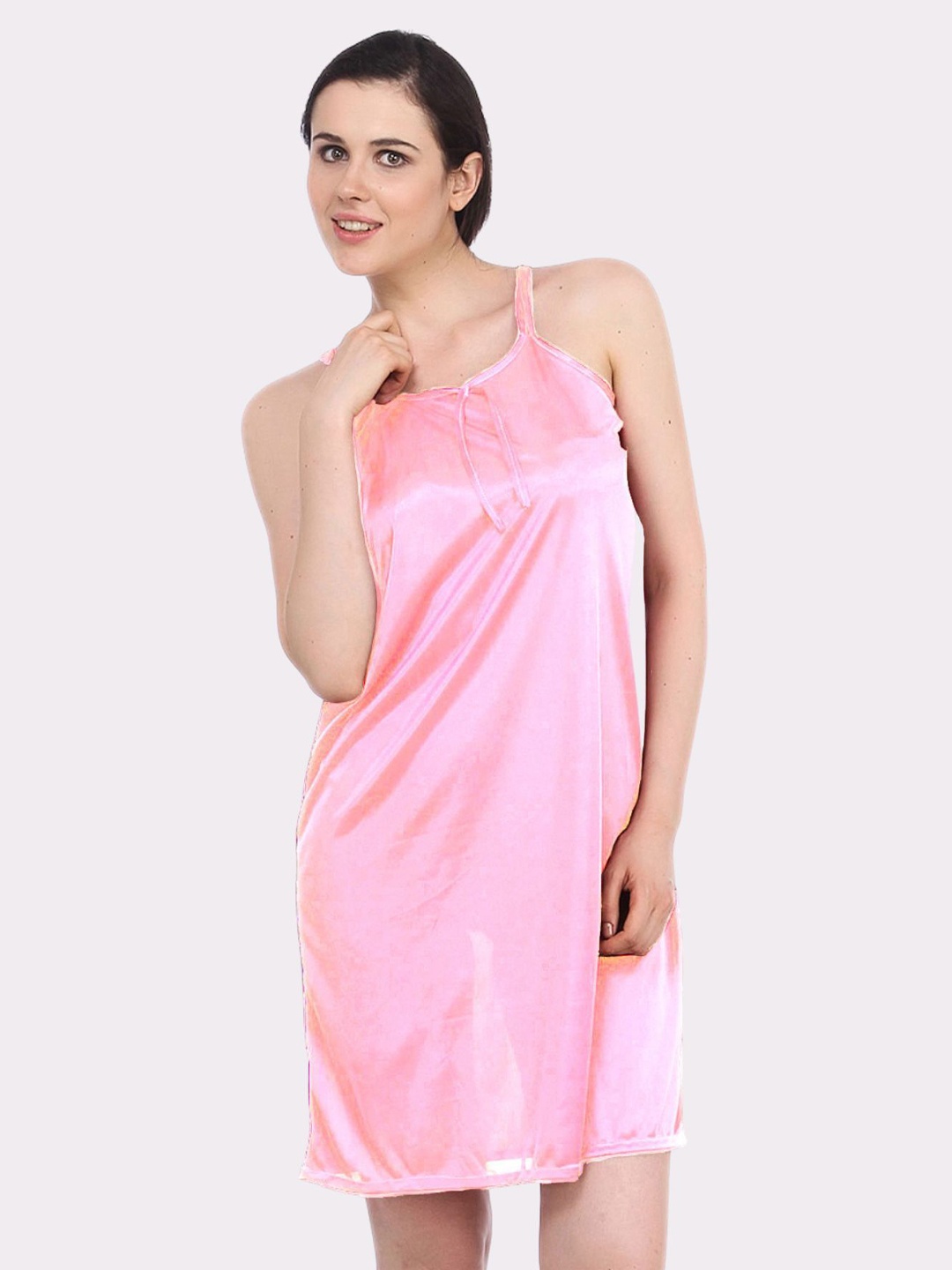 

Fasense Women Pink Satin Baby Doll BD055H1