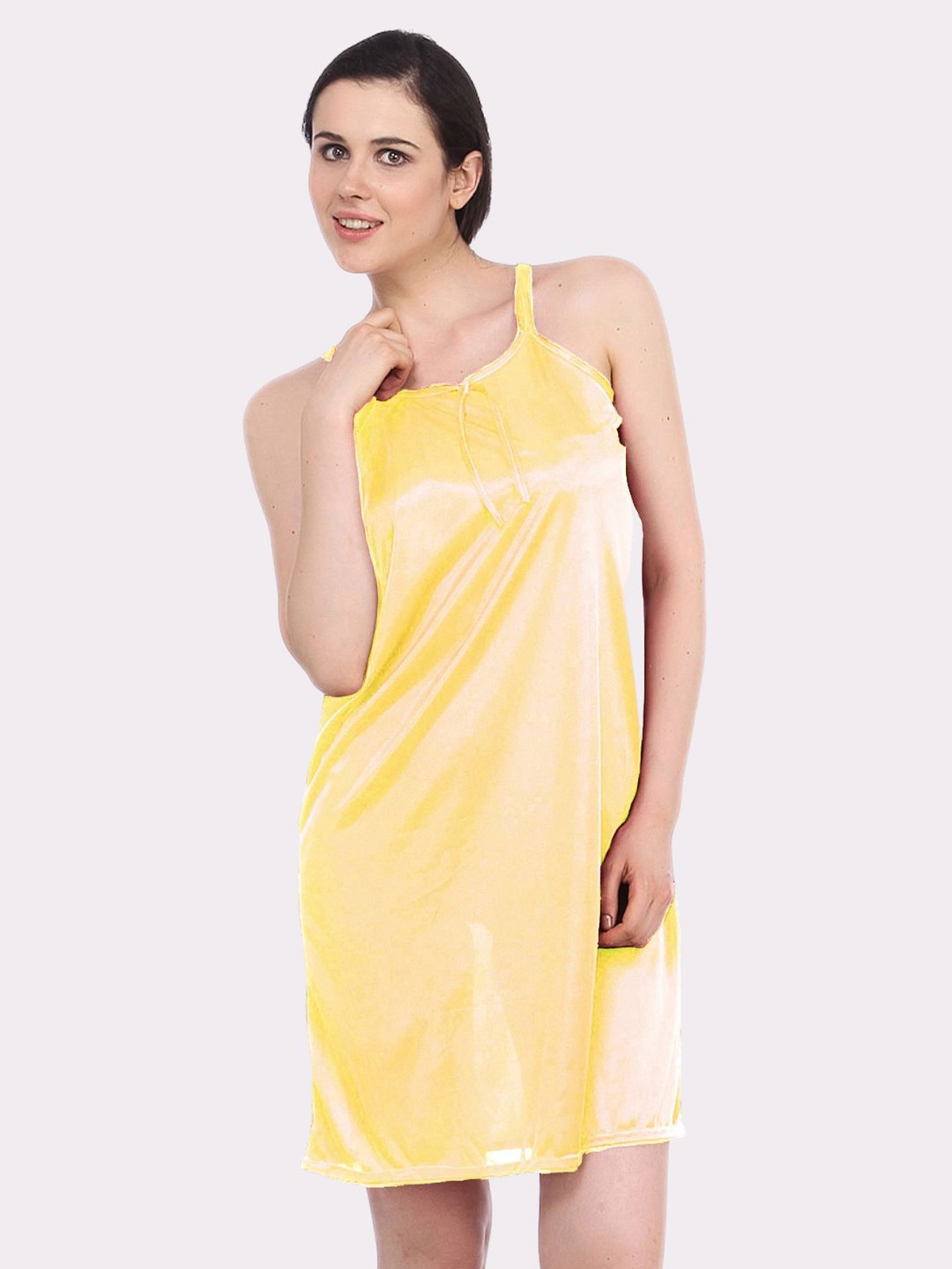 

Fasense Women Yellow Satin Baby Doll BD055I1