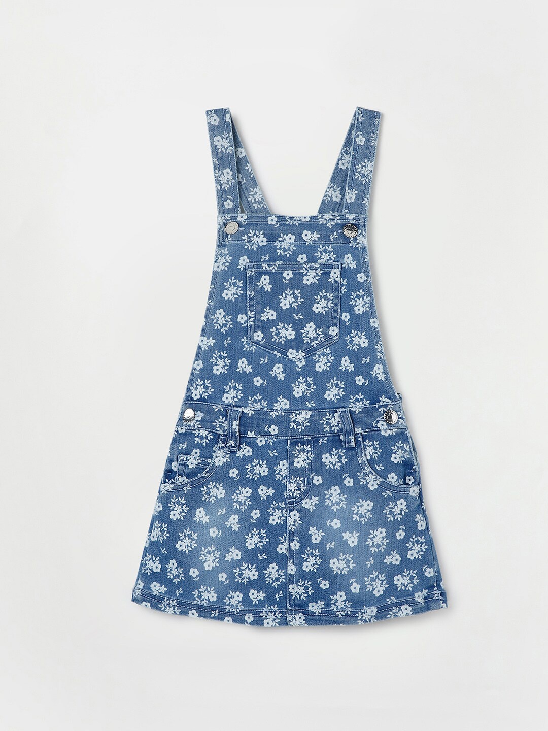 

Fame Forever by Lifestyle Blue Floral Pinafore Dress