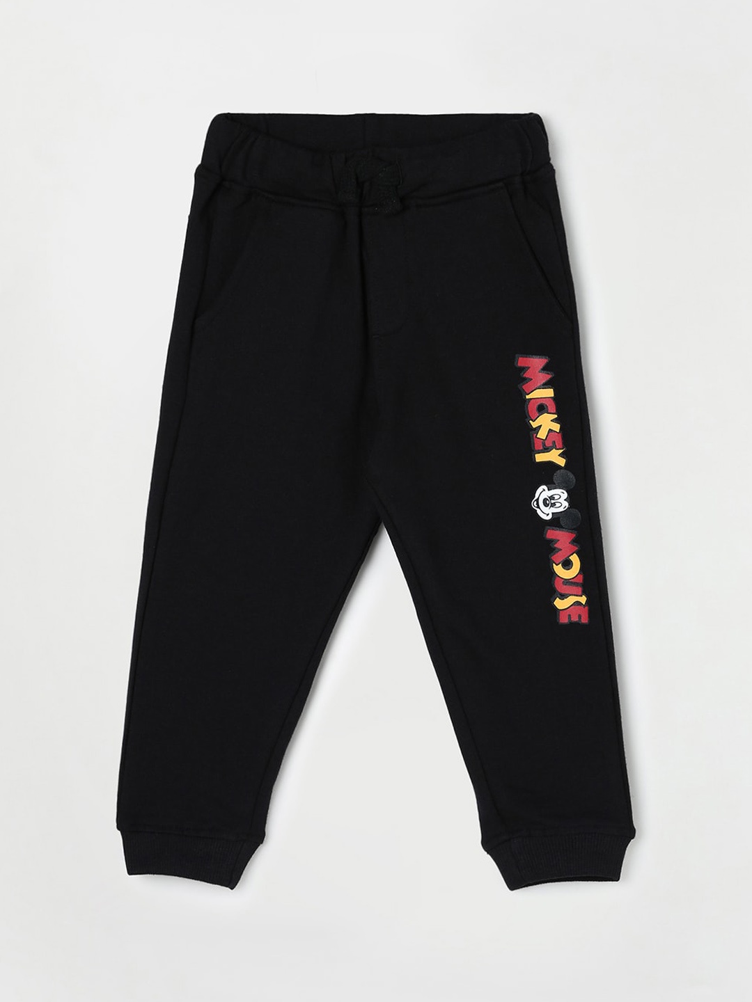 

Juniors by Lifestyle Boys Black Solid Cotton Joggers