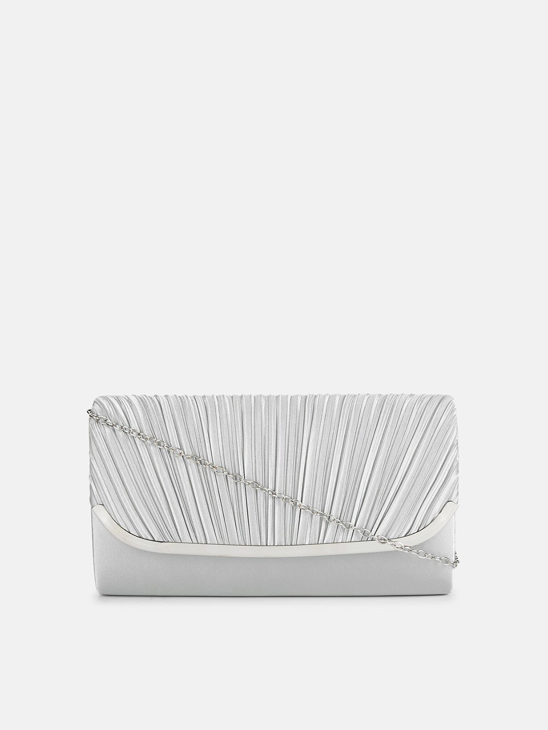 

Forever Glam by Pantaloons Grey Textured Envelope Clutch