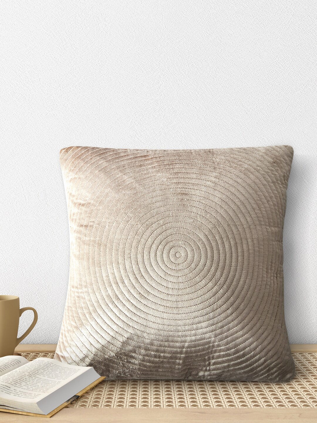 

Living scapes by Pantaloons Beige Geometric Square Cushion Covers