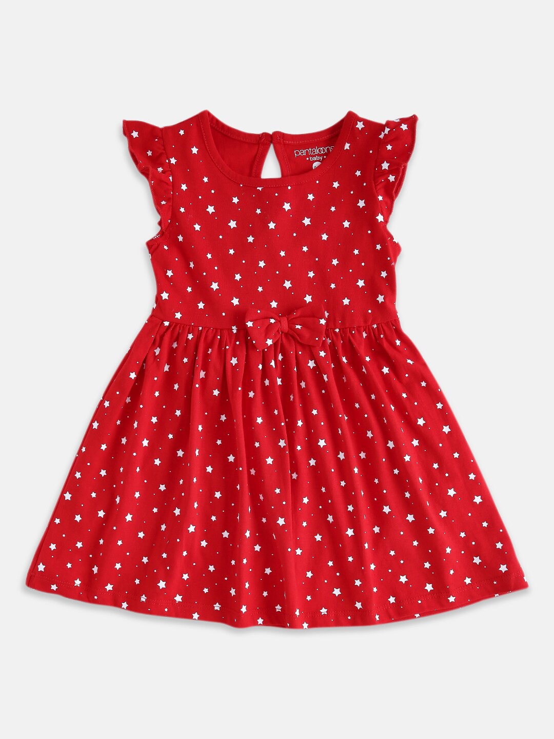 

Pantaloons Baby Red & White A-Line Cotton Dress