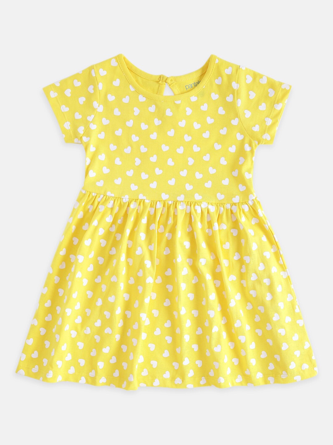 

Pantaloons Baby Yellow & White A-Line Cotton Dress