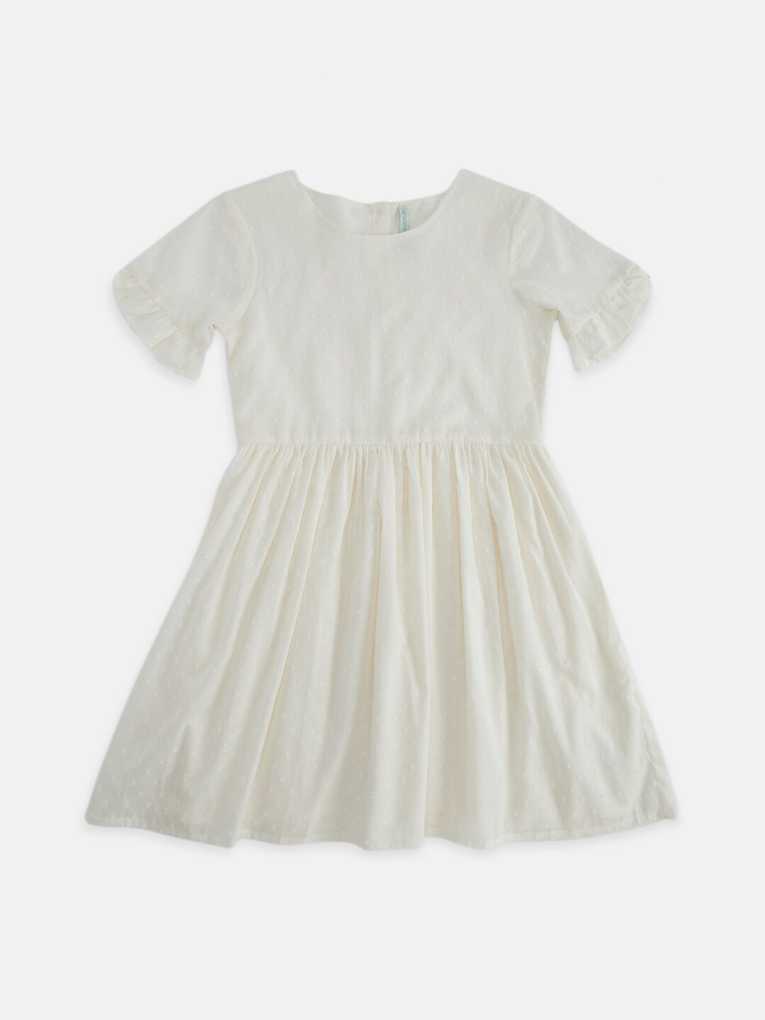 

Pantaloons Junior Girls Off White Cotton Dress