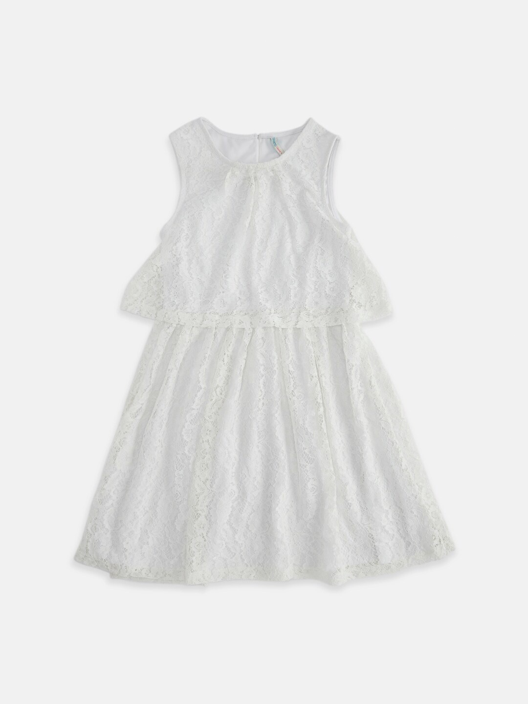 

Pantaloons Junior Girls White Cotton A-Line Dress