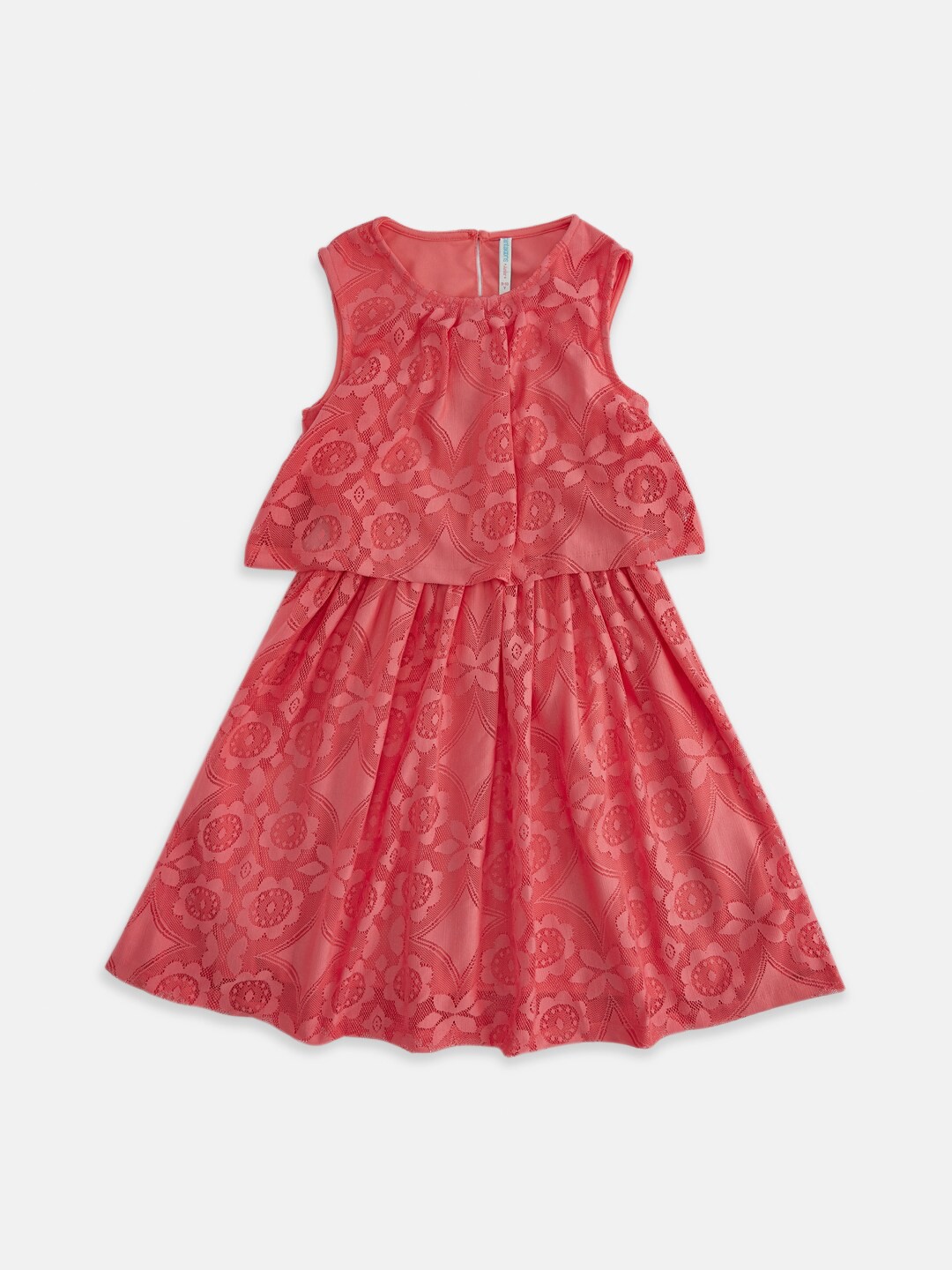 

Pantaloons Junior Girls Red Cotton A-Line Dress