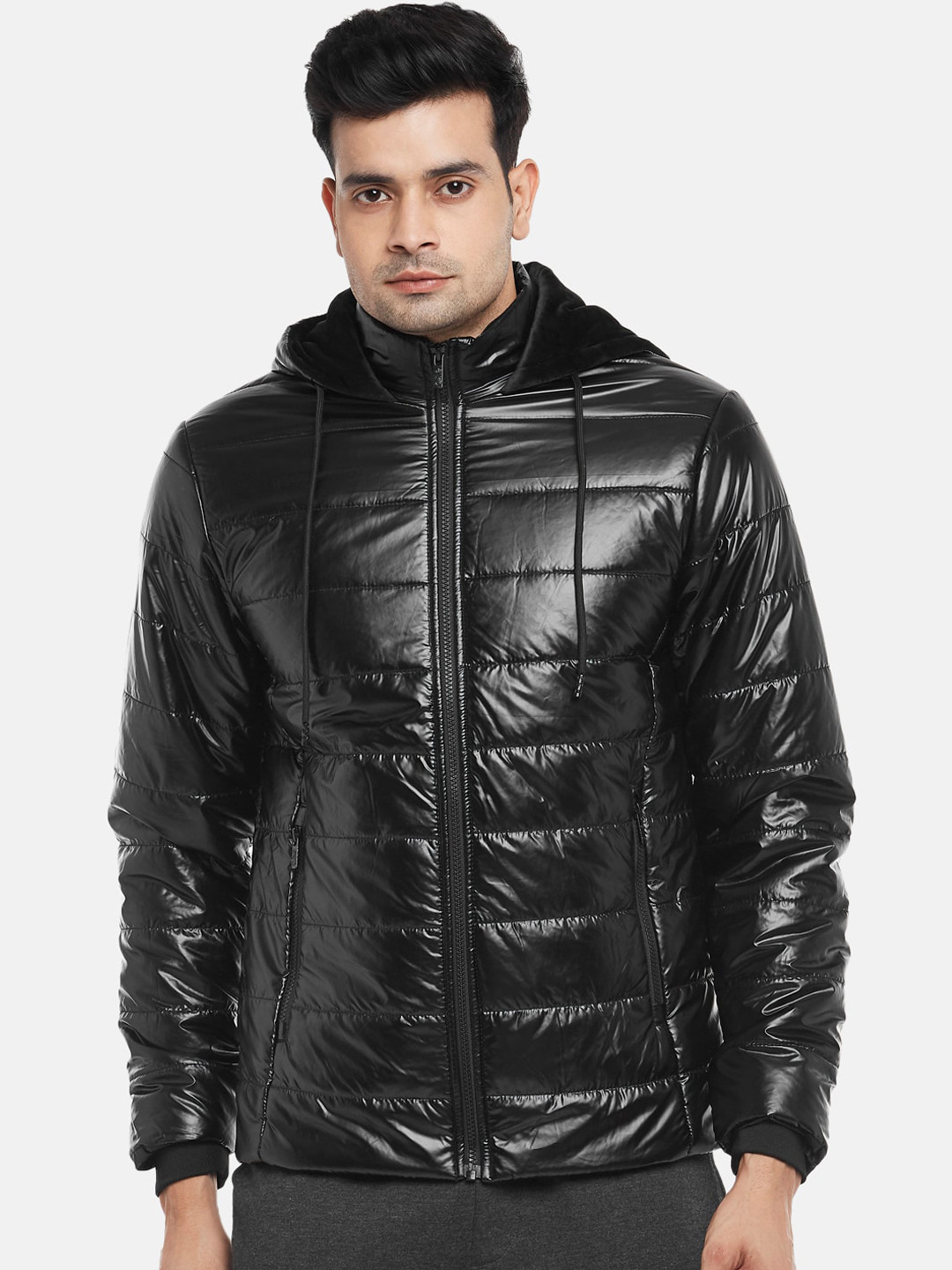 

Ajile by Pantaloons Men Black Outdoor Padded Jacket