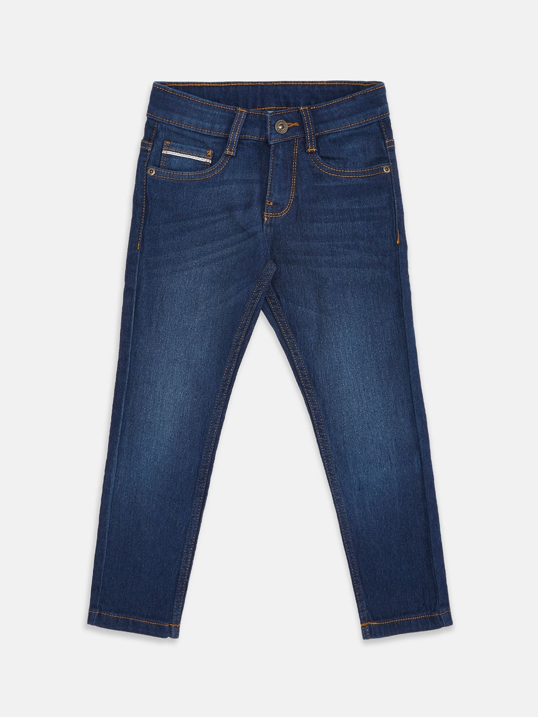 

Pantaloons Junior Boys Blue Tapered Fit Light Fade Jeans