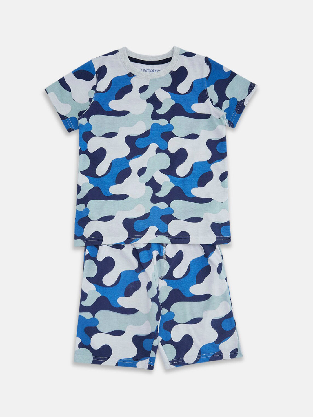 

Pantaloons Junior Boys Blue Printed Night Suit