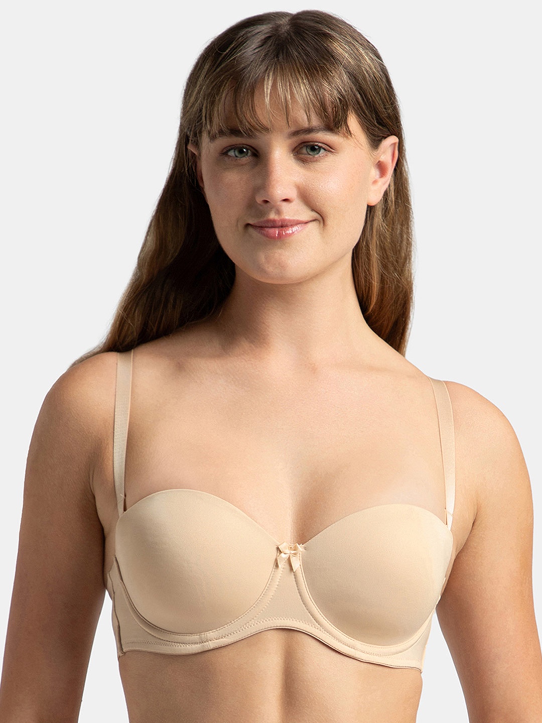 

Jockey Under Wired Padded Soft Touch Full Coverage Multiway Styling Strapless Bra-1831, Beige