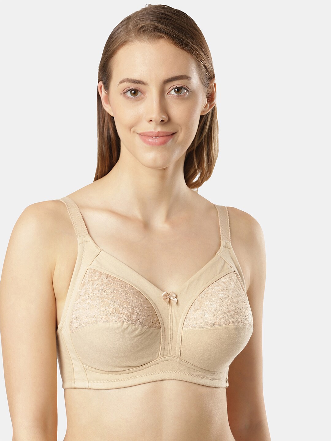 

Jockey Beige Non Padded Full Coverage Cotton Bra