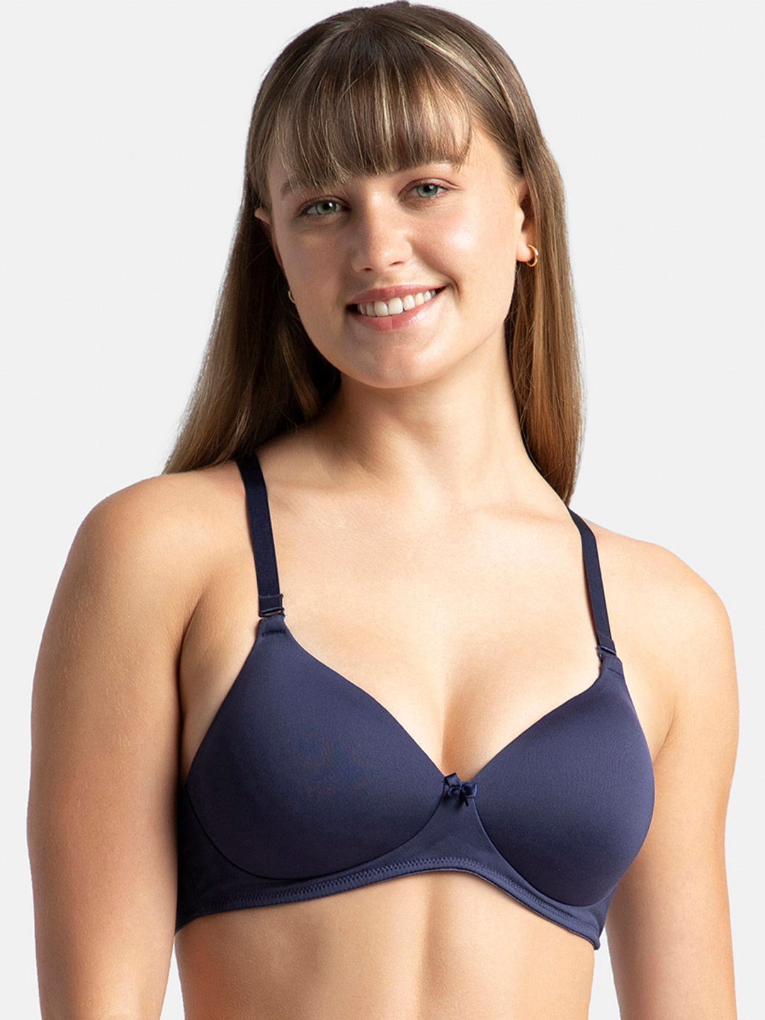 

Jockey Wirefree Padded Full Coverage Multiway Styling Tshirt Bra-1819, Blue