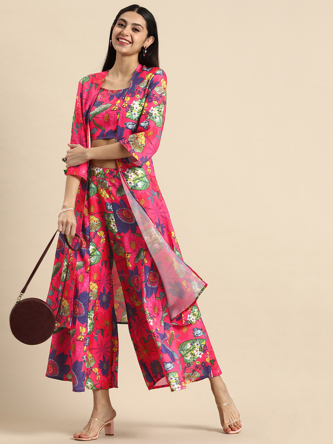 

Anouk Floral Printed Co-Ord Set, Pink