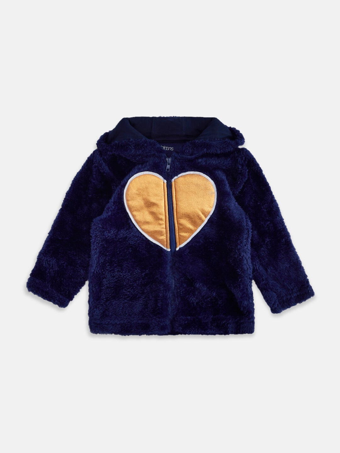 

Pantaloons Baby Girls Navy Blue Hooded Sweatshirt