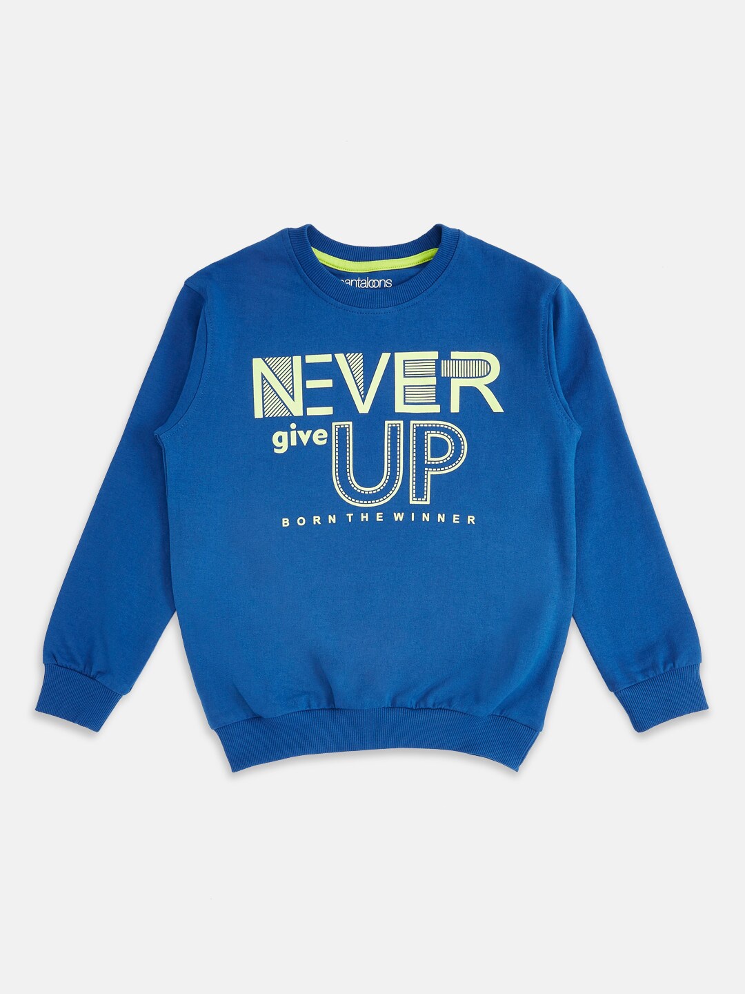 

Pantaloons Junior Boys Blue Printed Sweatshirt