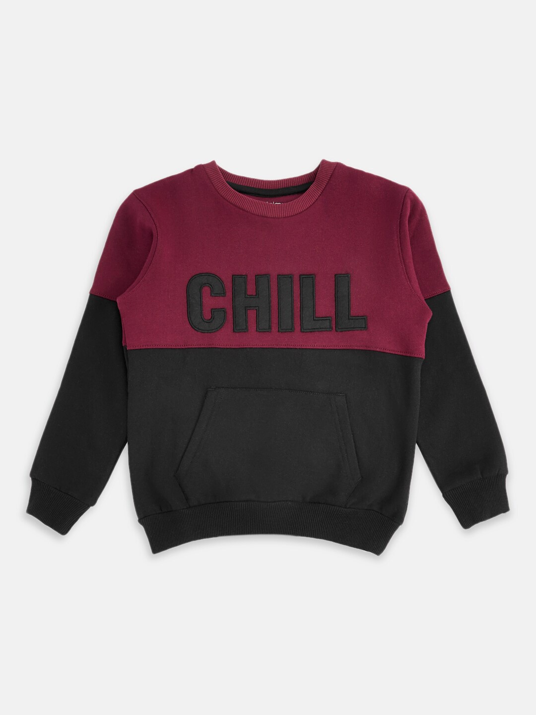 

Pantaloons Junior Boys Maroon Colourblocked Sweatshirt