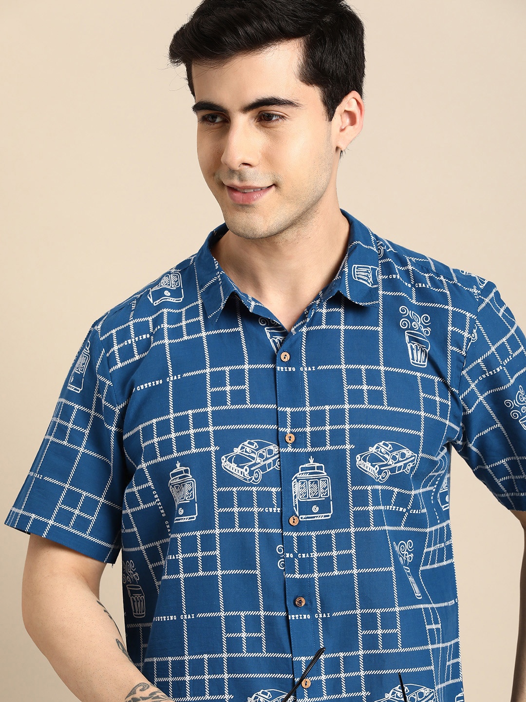 

Anouk Printed Casual Shirt, Blue