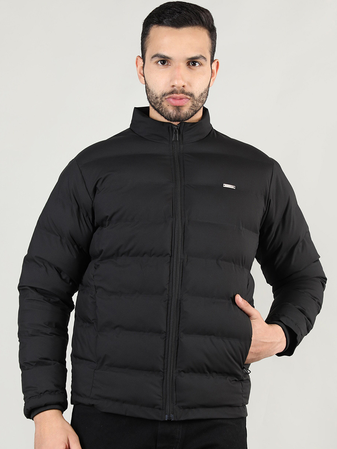 

PROTEX Men Black Solid Puffer Jacket
